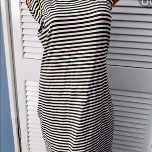 Striped Black and White Dress